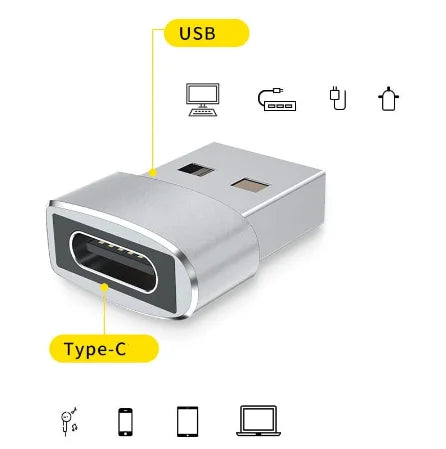 Adaptador Tipo-C para USB Macho